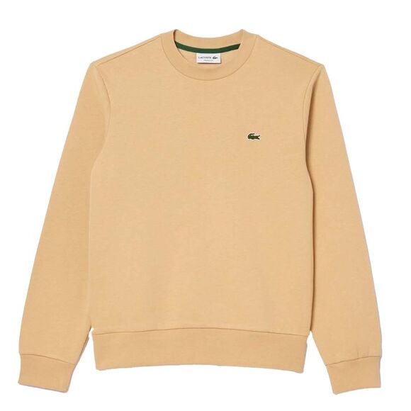 Lacoste Mens Fleece Crew Neck Sweatshirt / Natural